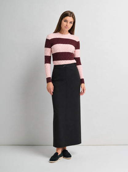 Pleat Back Skirt - Black