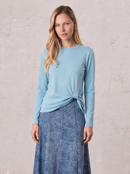 Side Knot Tee-Light Blue