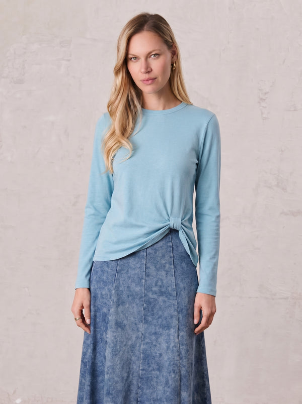 Side Knot Tee-Light Blue