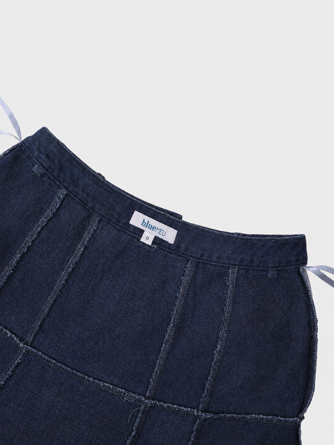 Drop Waist Denim Skirt-Blue