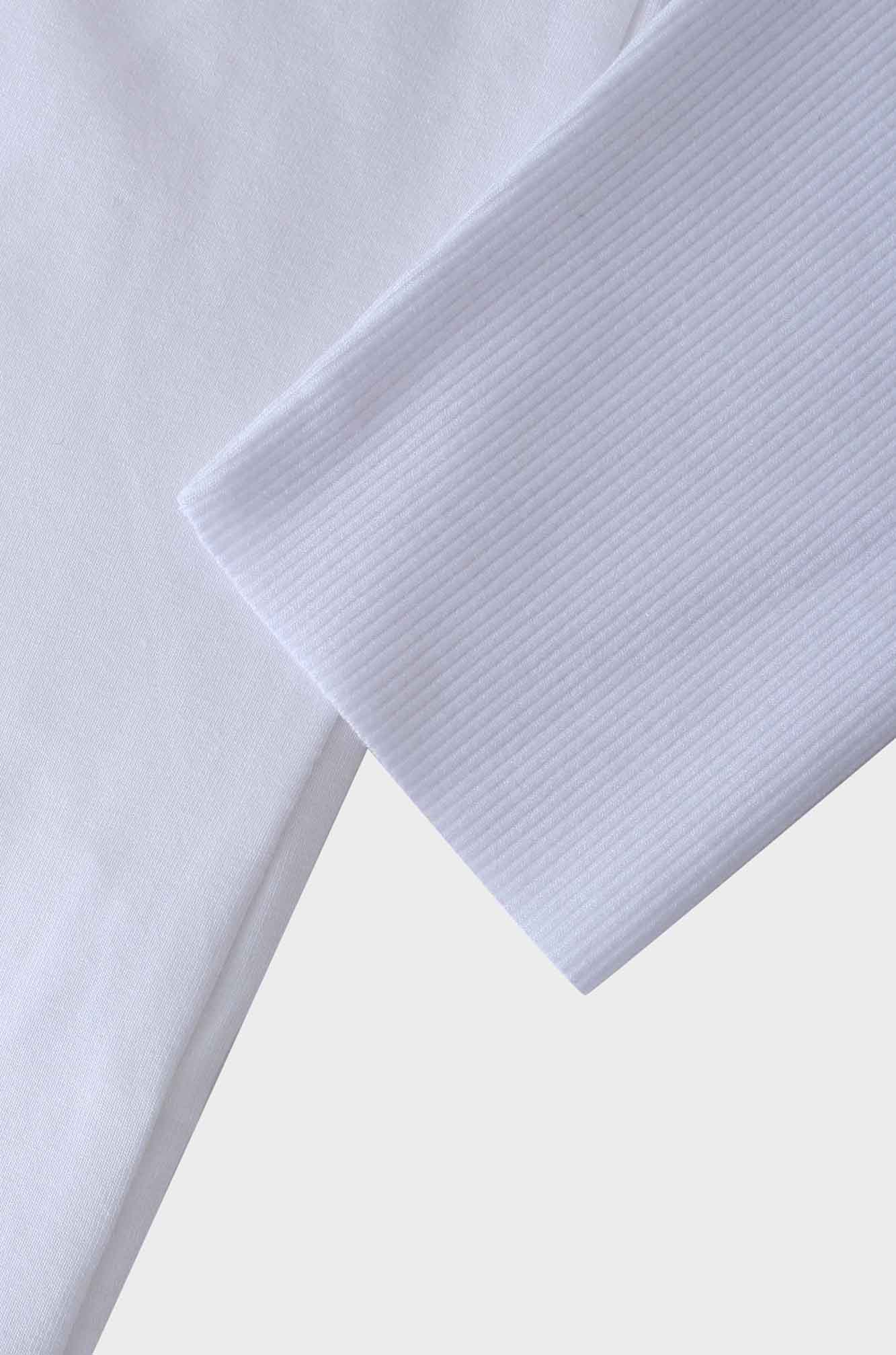 RIBBED BOTTOM T-SHIRT-WHITE