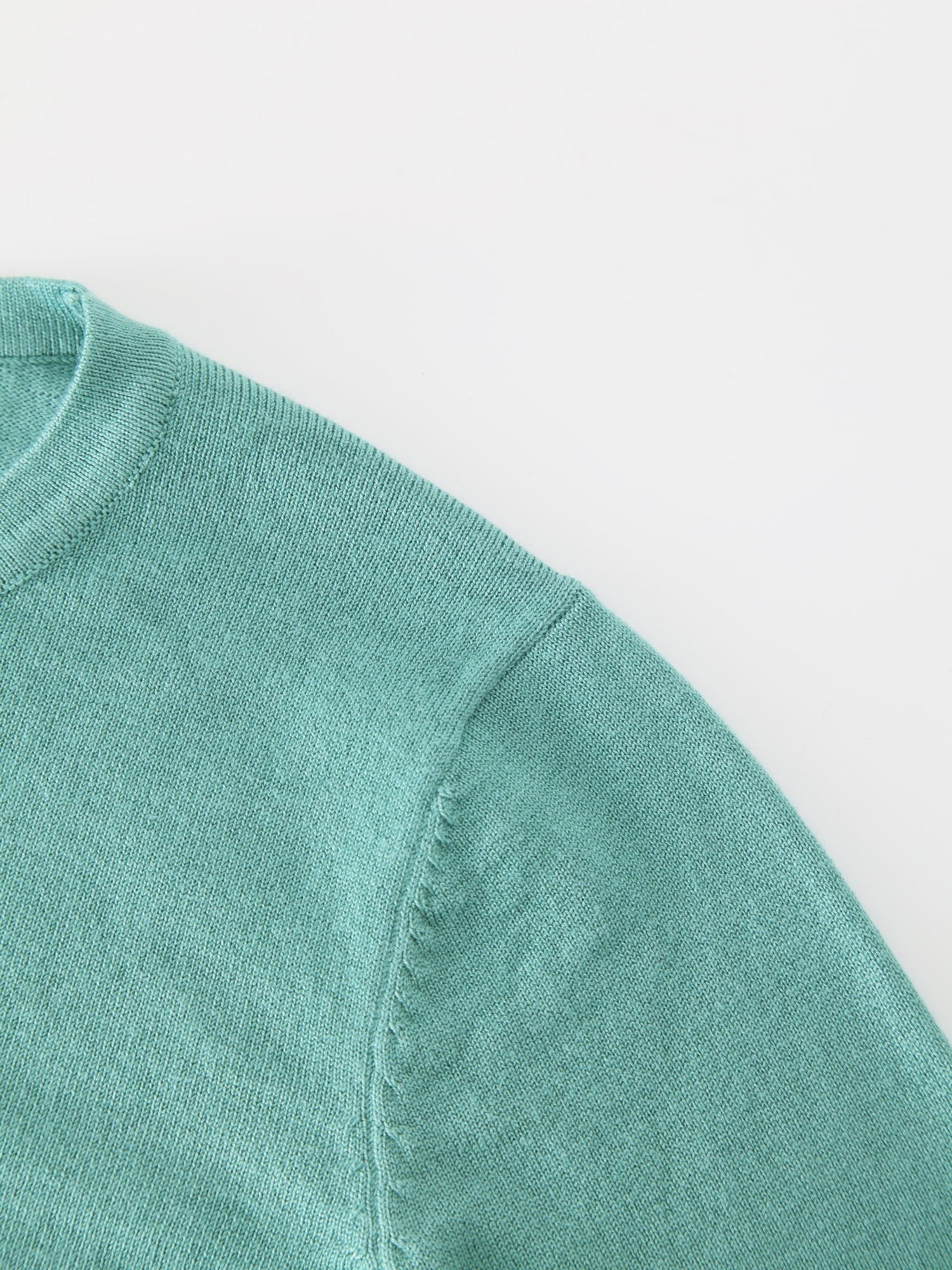 Basic Crew Sweater 3Q-Seafoam