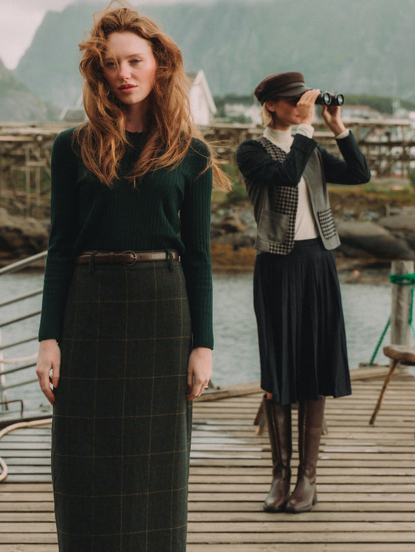 Plaid Boxy Jacket - Blue Plaid