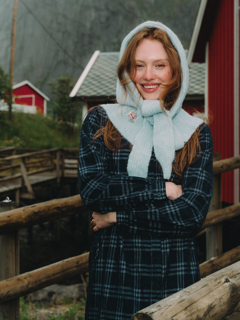 Corduroy Plaid Dress - Navy Plaid