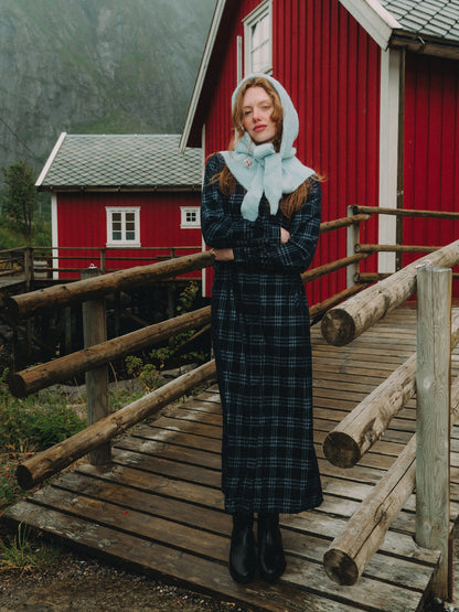 Corduroy Plaid Dress - Navy Plaid