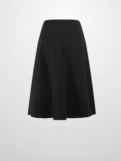 LIGHTWEIGHT 3 PANEL SKIRT-BLACK 25"