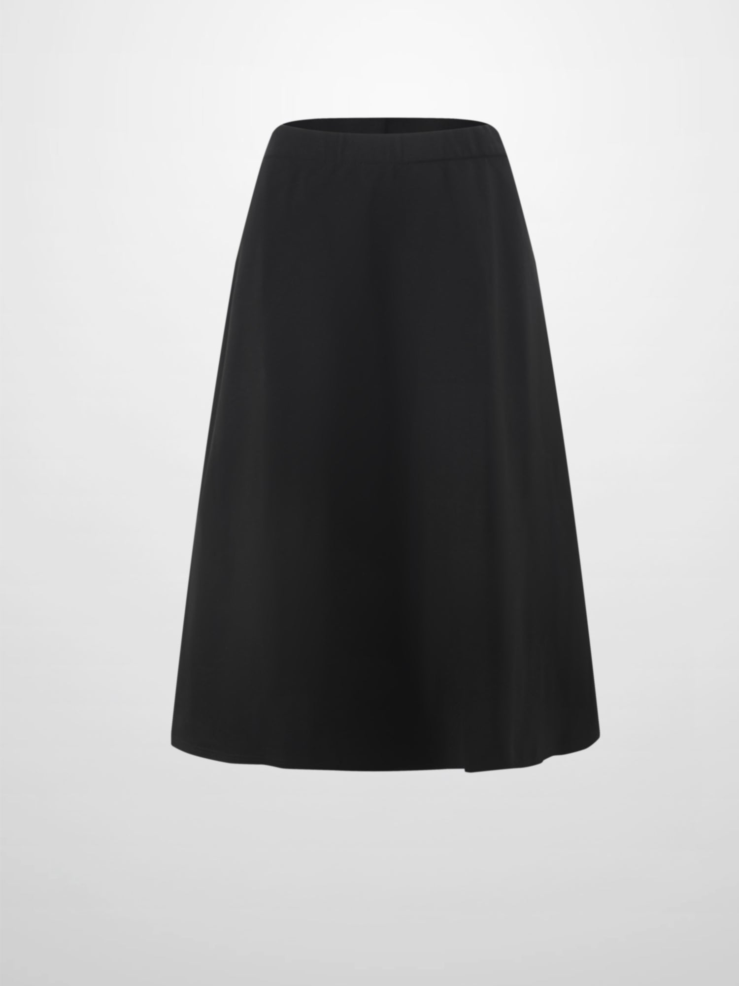 LIGHTWEIGHT 3 PANEL SKIRT-BLACK 25"