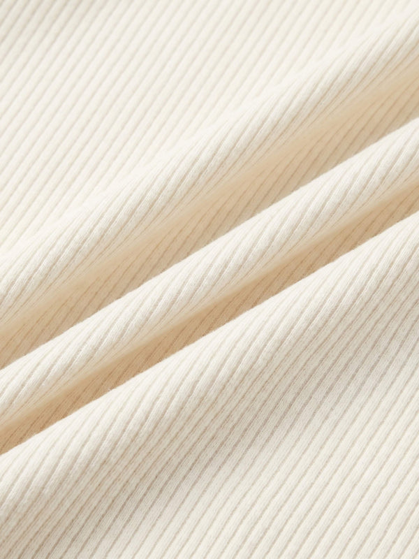 RIBBED CREW SLEEVELESS SHELL-CREAM