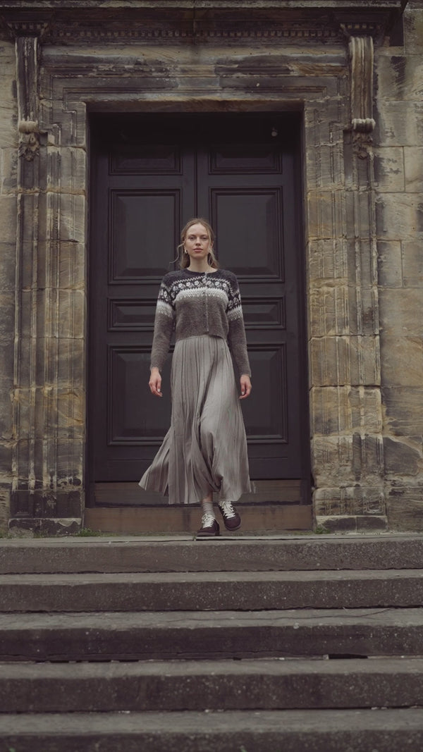 Marni Pleated Skirt 37"-Mocha Mousse