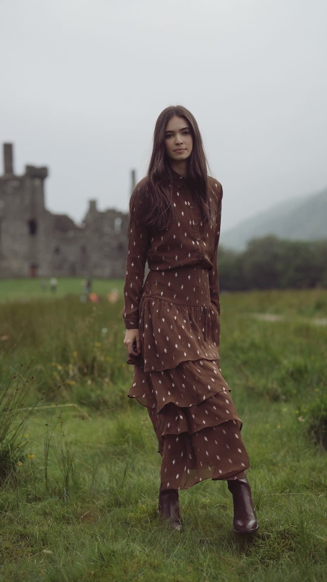 Gold Brush Blouse-Brown