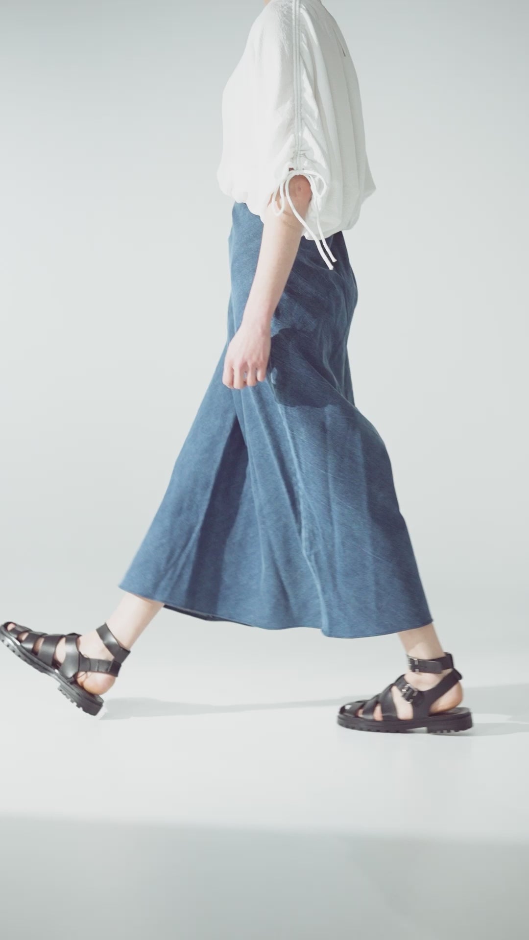 Classic Denim Skirt 37&quot;-Medium Blue