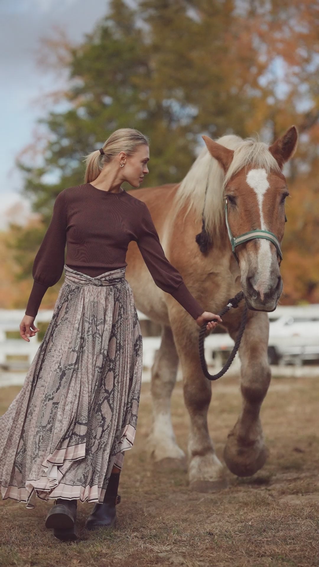 High Cuff Sweater-Brown