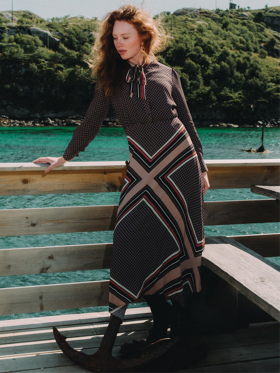 Katie Dress - Geo Boarder