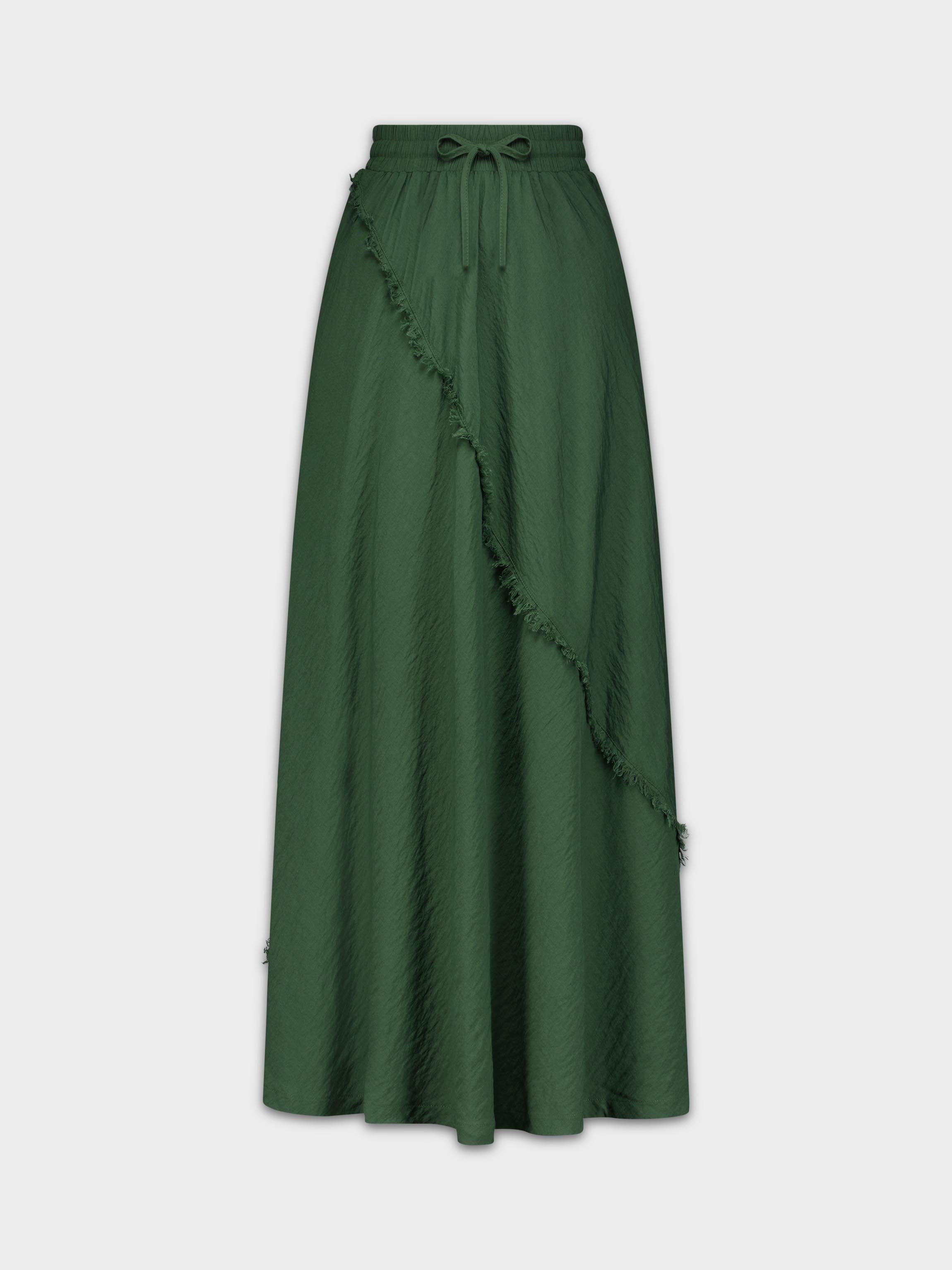 Green drawstring skirt best sale