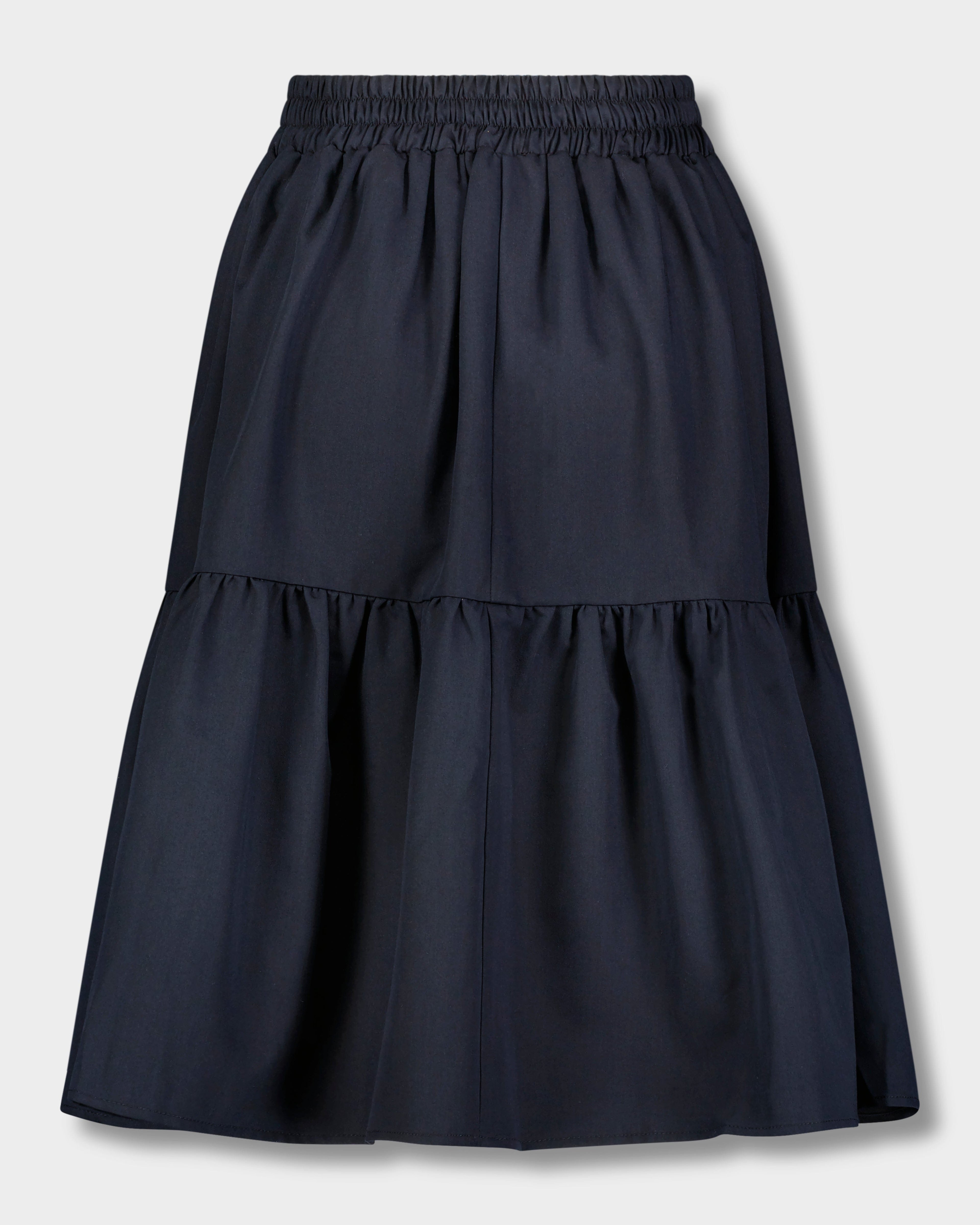 CIRCLE RUFFLE SKIRT-NAVY