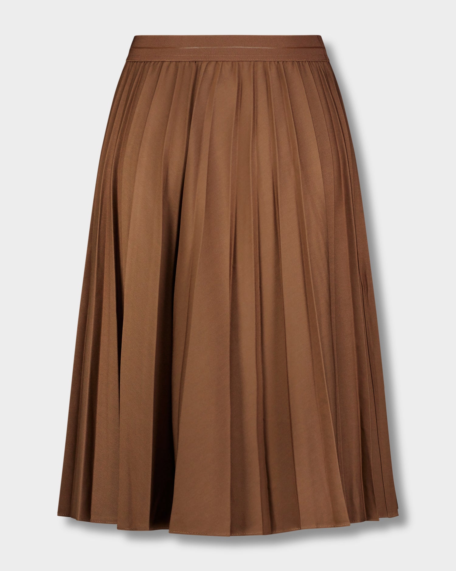 PLEATED SKIRT 27&quot;-MEDIUM BROWN