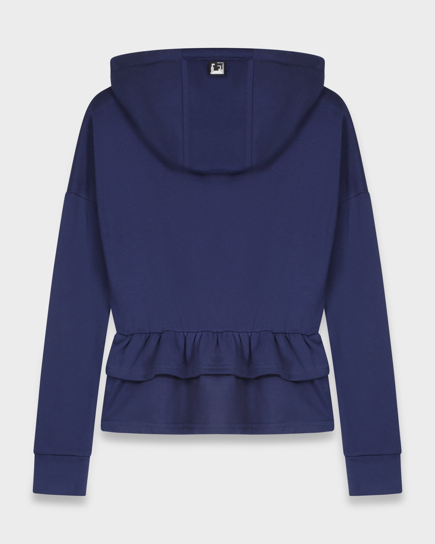 RUFFLE BACK SWEATSHIRT-NAVY