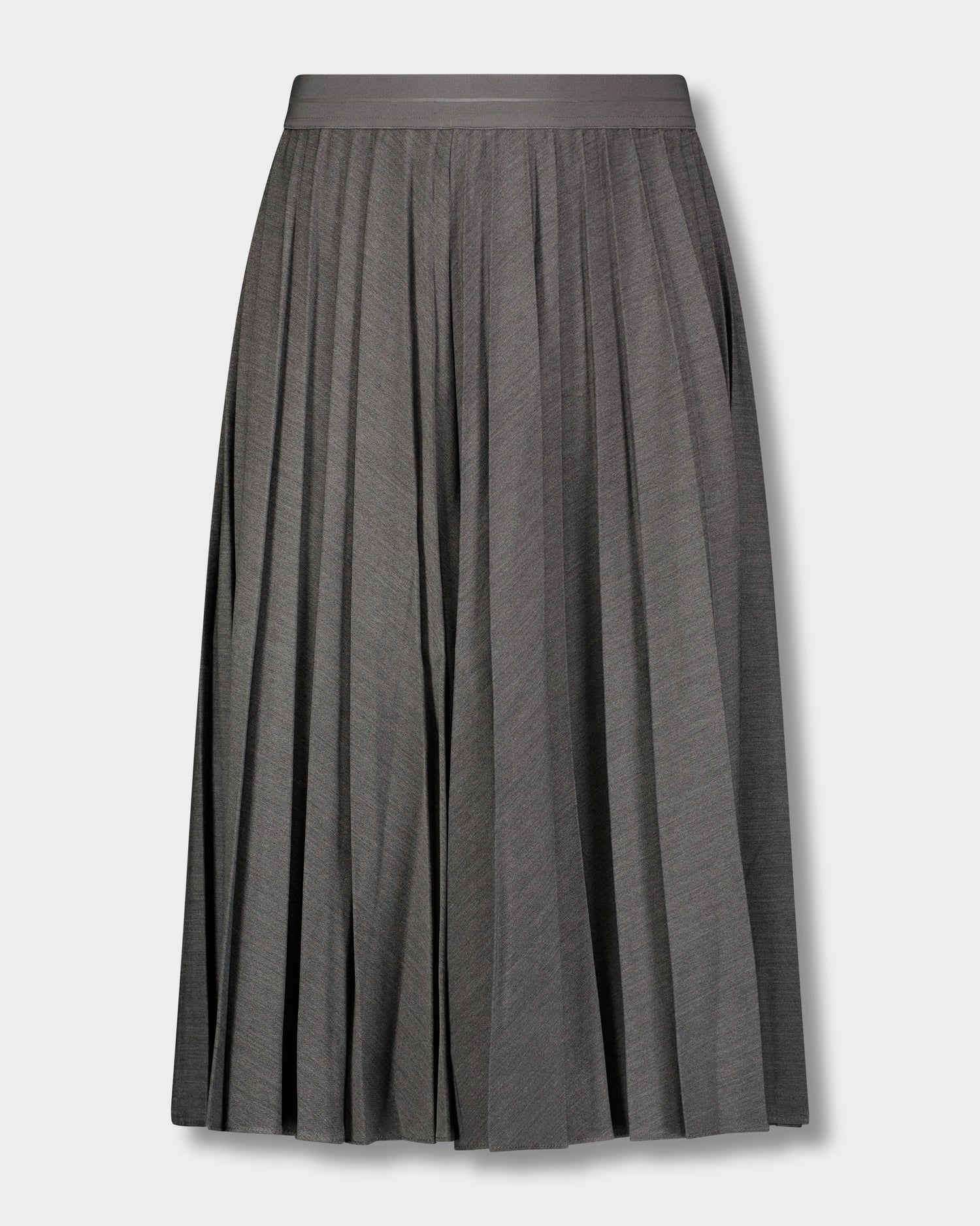 PLEATED SKIRT 27&quot;-CHARCOAL GREY