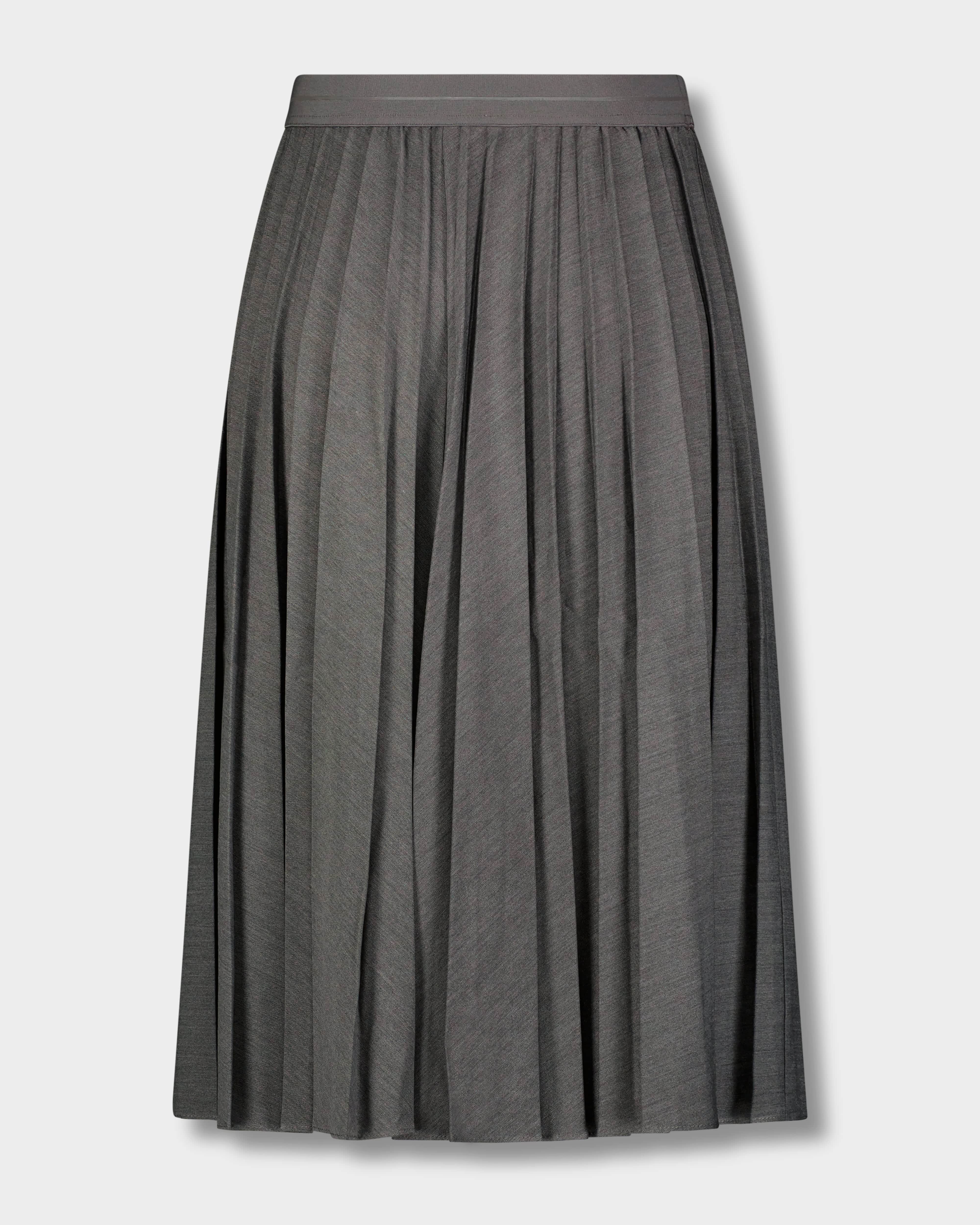 PLEATED SKIRT 24 CHARCOAL GREY