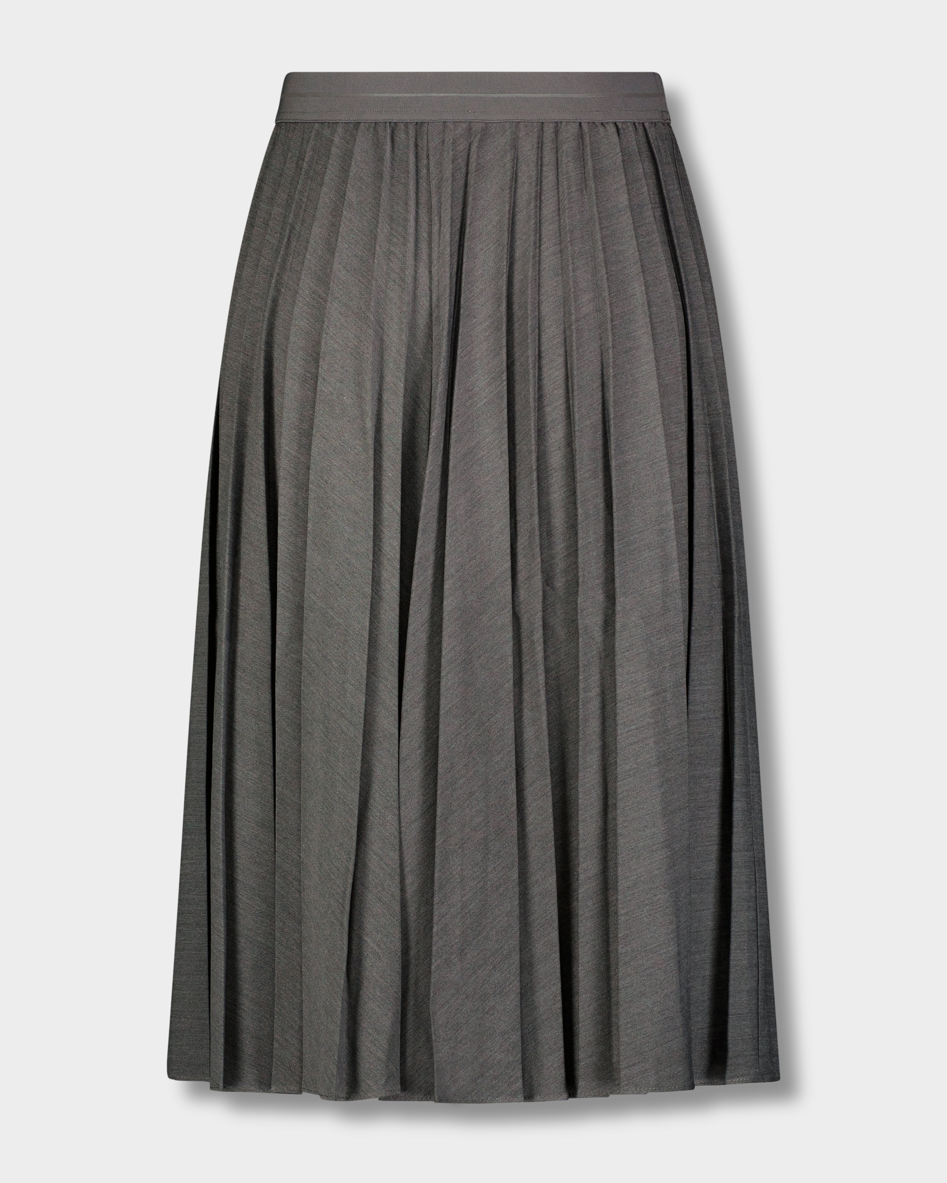 PLEATED SKIRT 27&quot;-CHARCOAL GREY