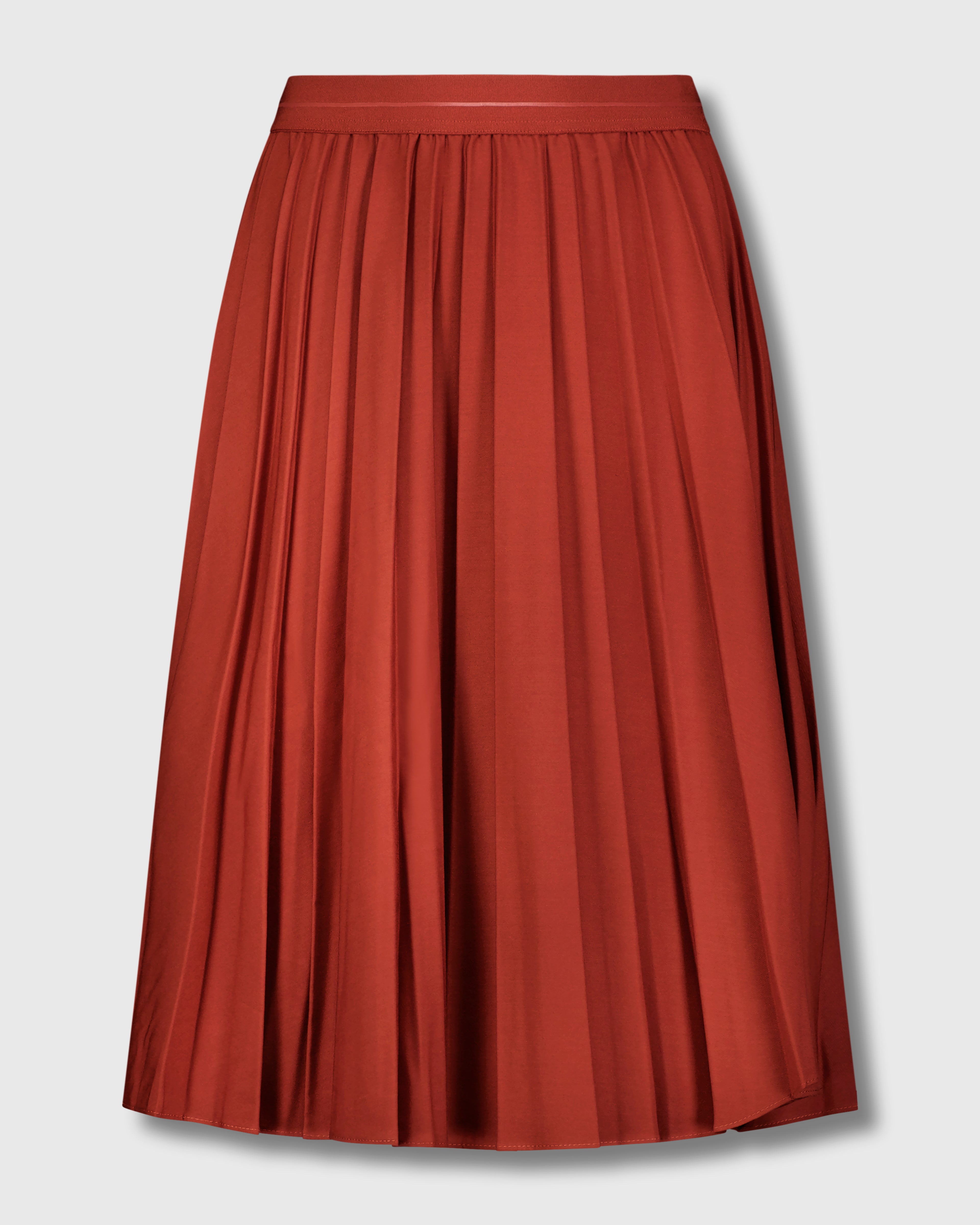 PLEATED SKIRT 24&quot;-BURNT RUST