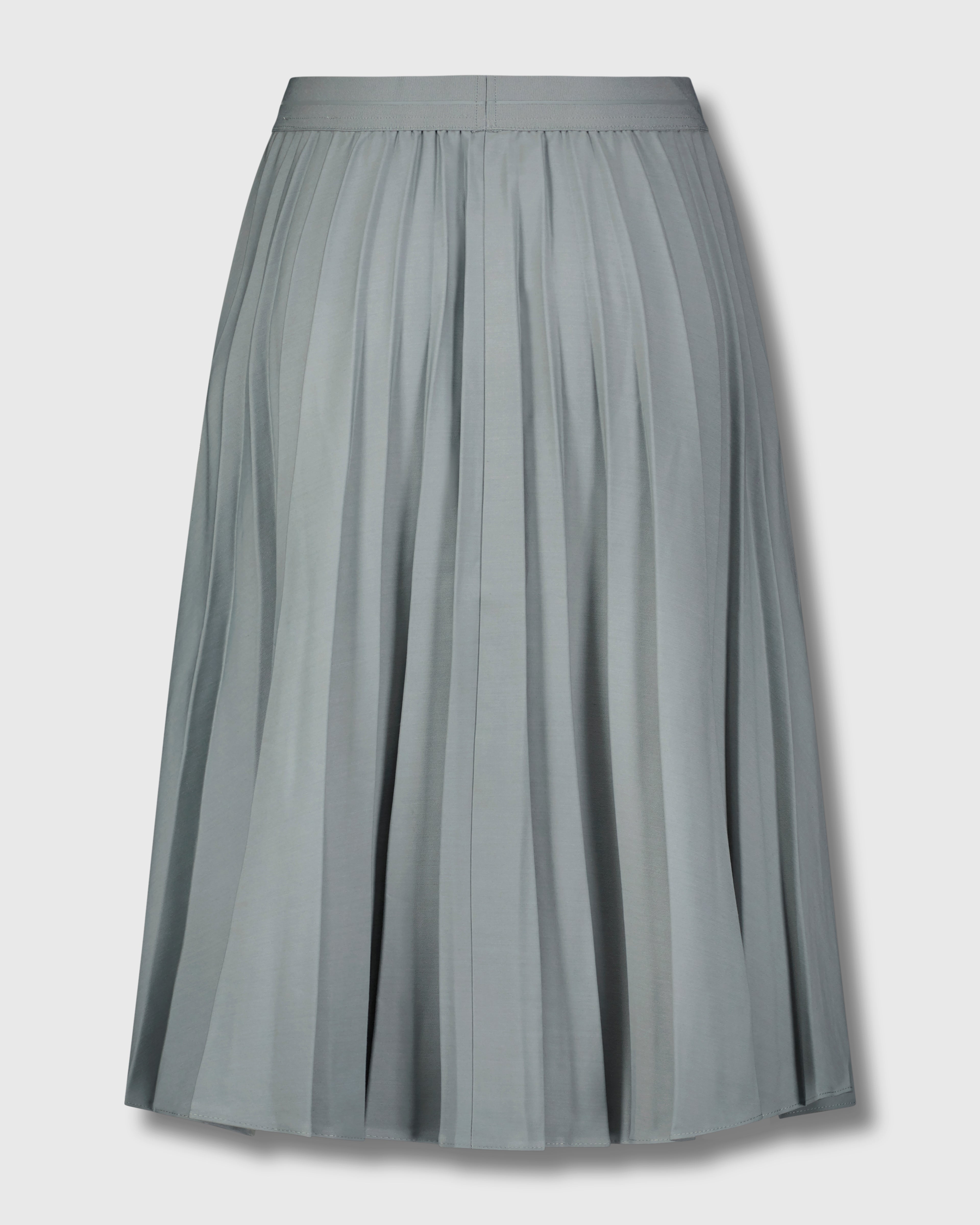 PLEATED SKIRT 27&quot;-BLUE GREY