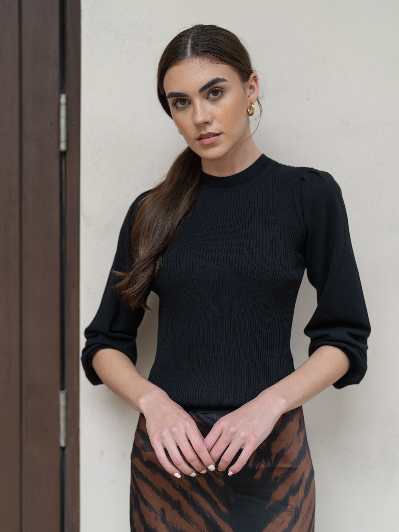 FULL SLEEVE SWEATER - BLACK