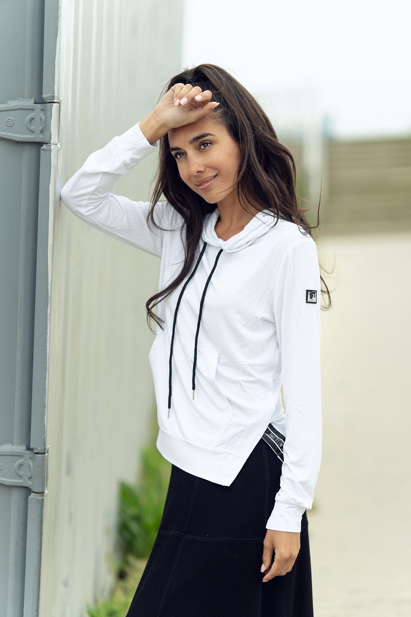 HOODIE T-SHIRT-WHITE