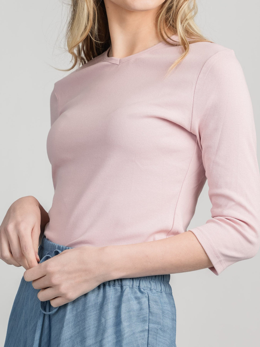 CAMISETA BASIC HIGH V 3Q-ROSA