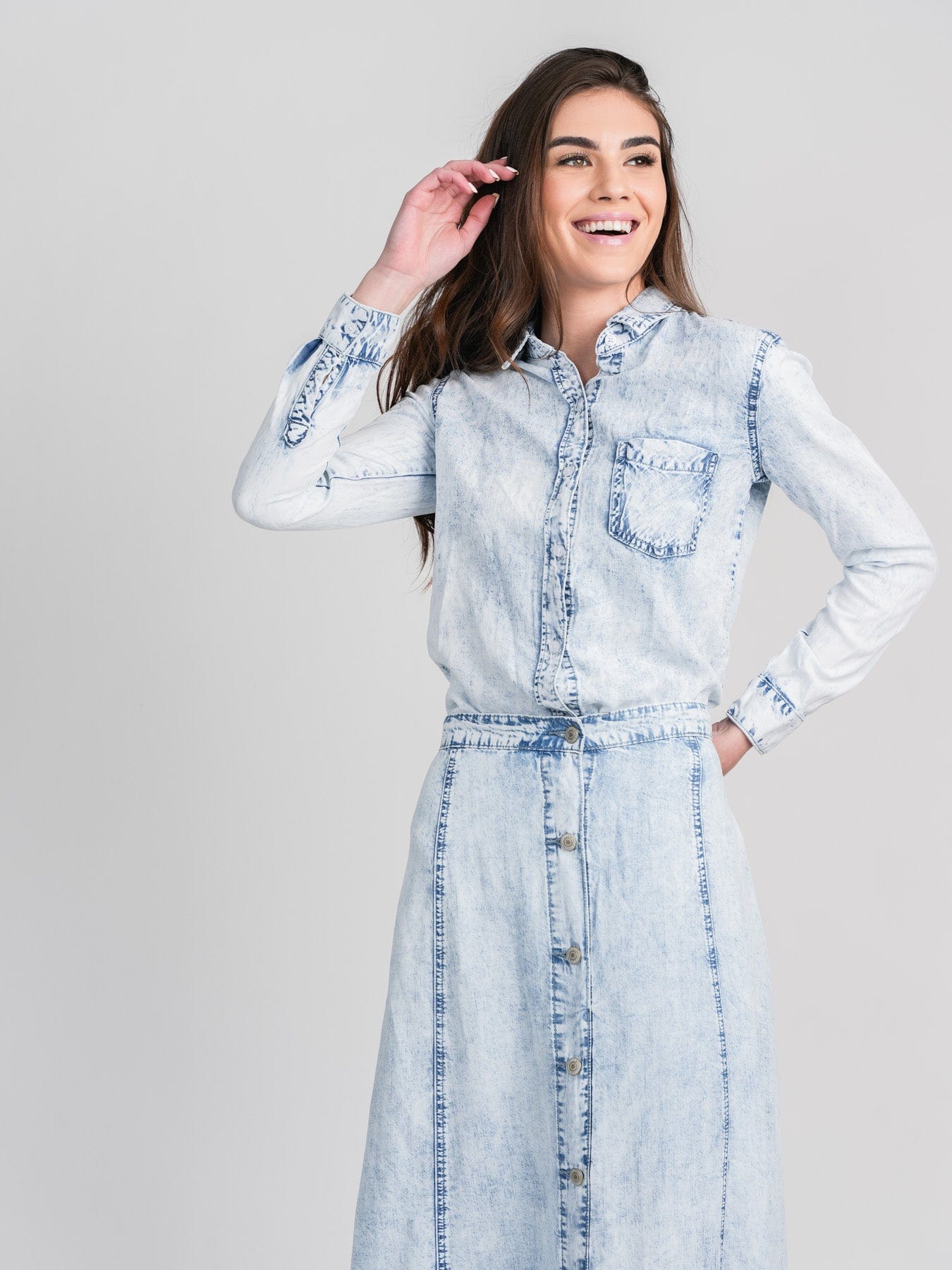 CAMISA DENIM LAVADA