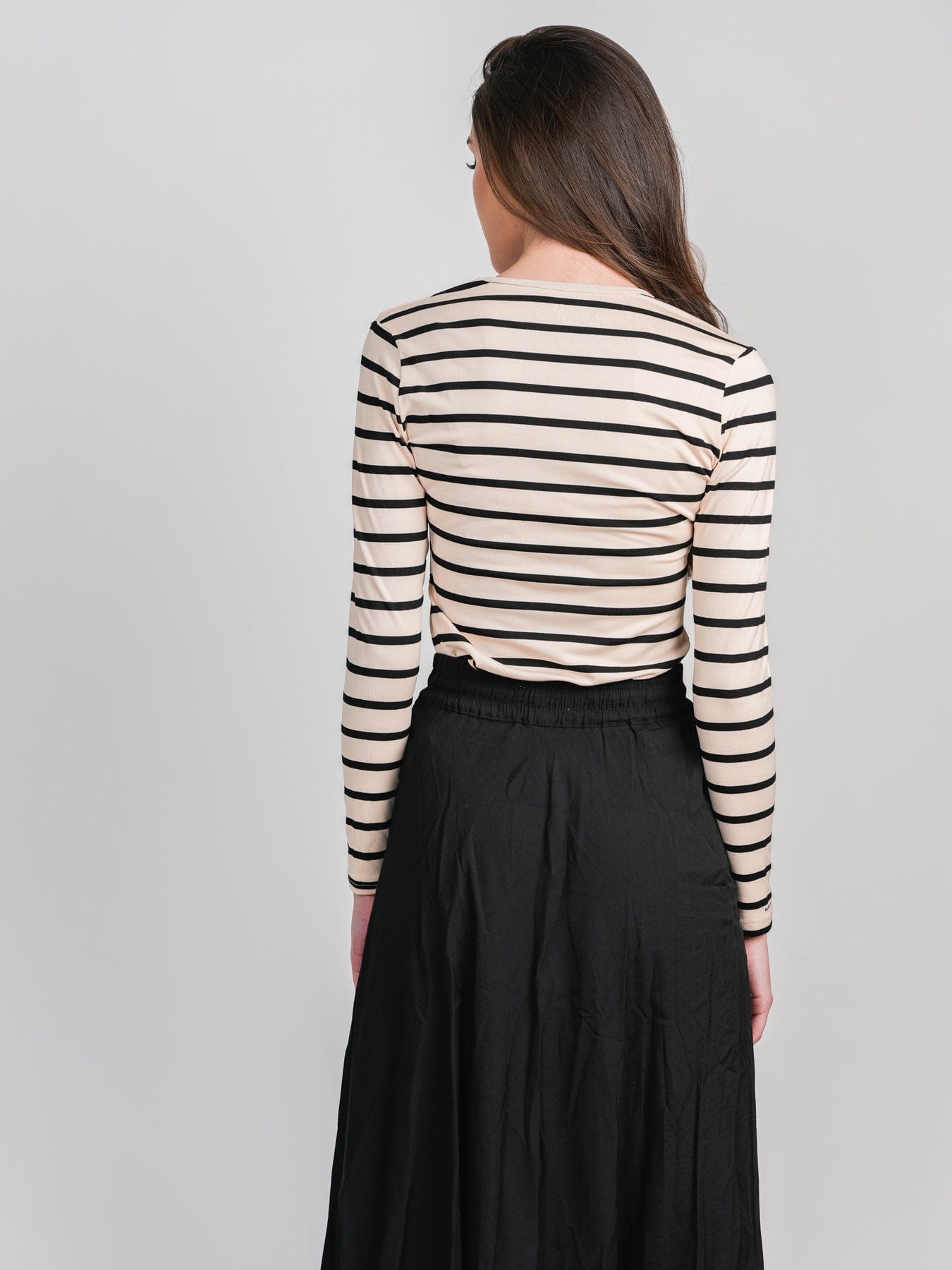 STRIPED BASIC CREW-BLACK STRIPED