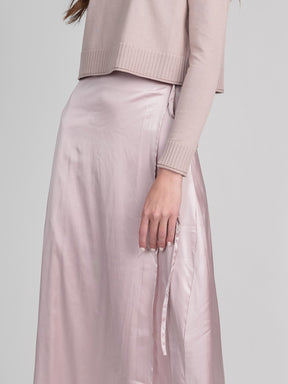 RIBBED BOTTOM SWEATER-PINK