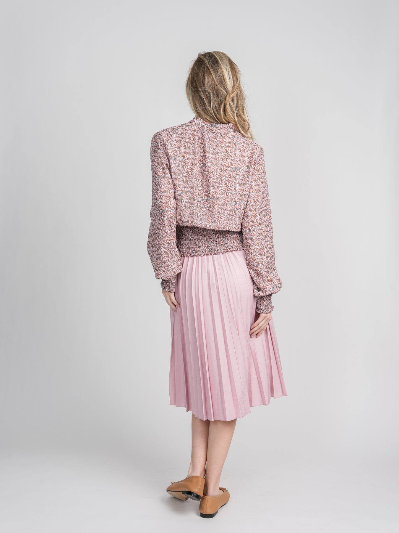 PLEATED SKIRT 27&quot;- PINK