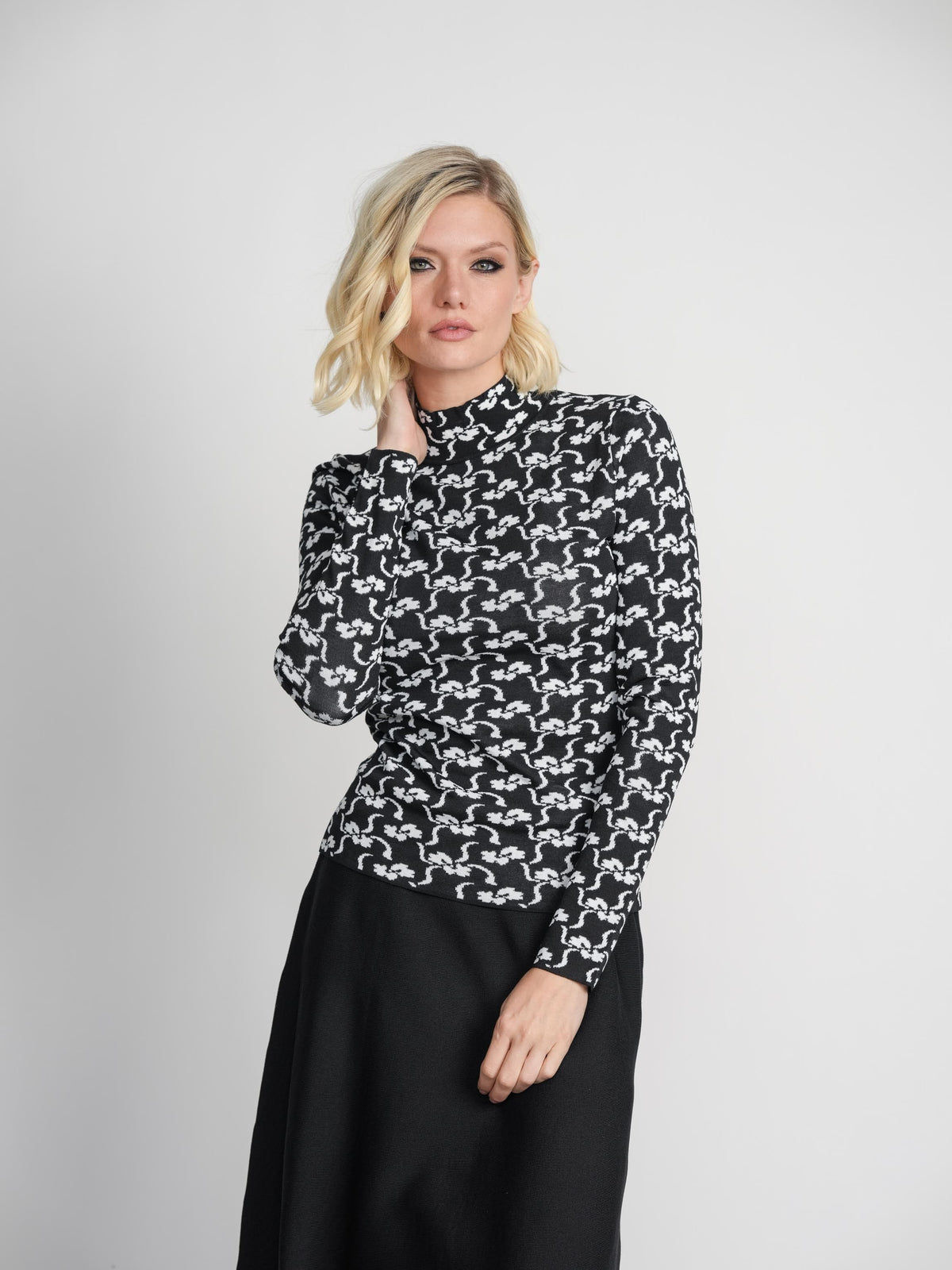 PRINTED SWEATER-FLORAL