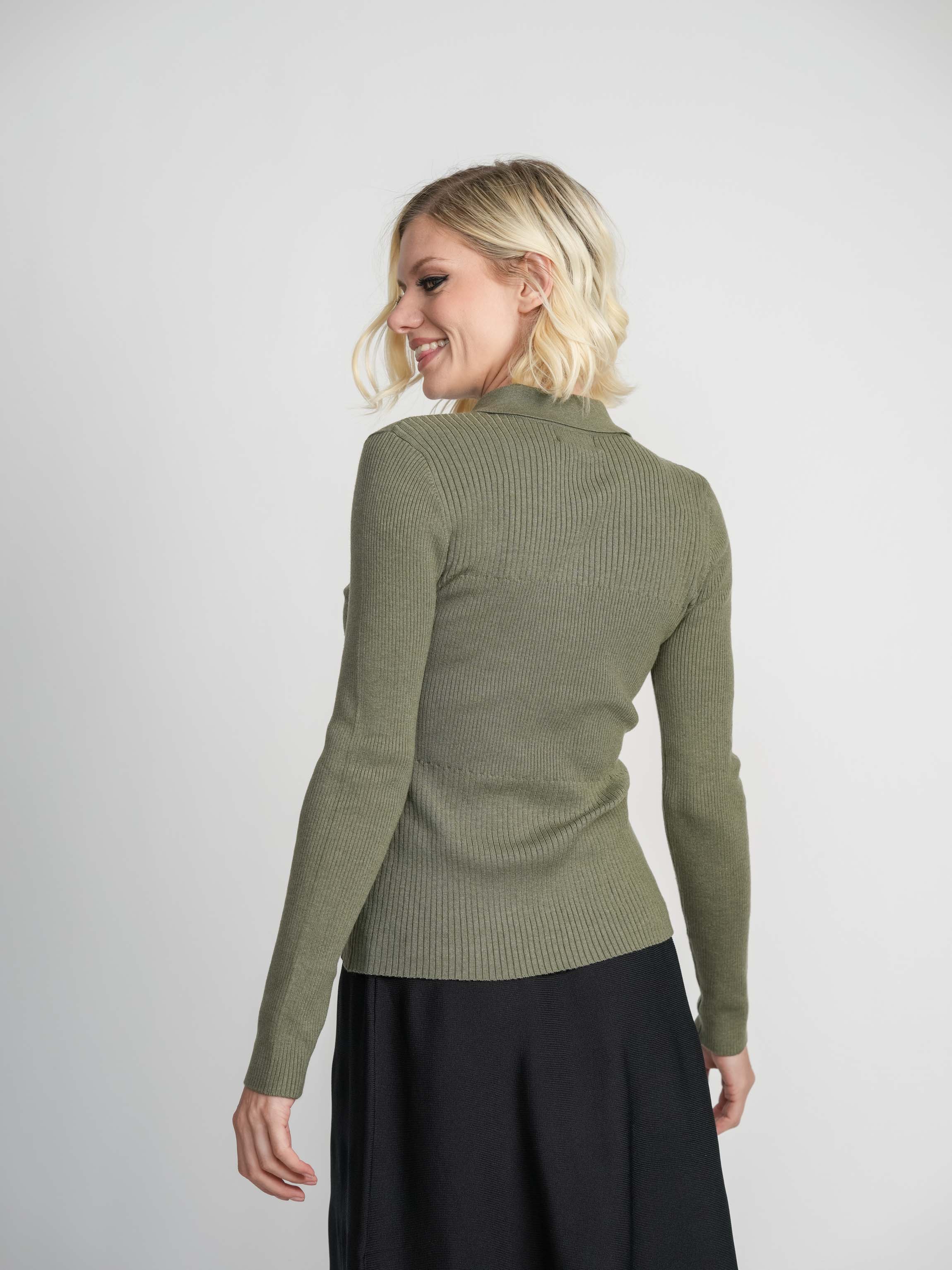 HENLEY SWEATER-OLIVE