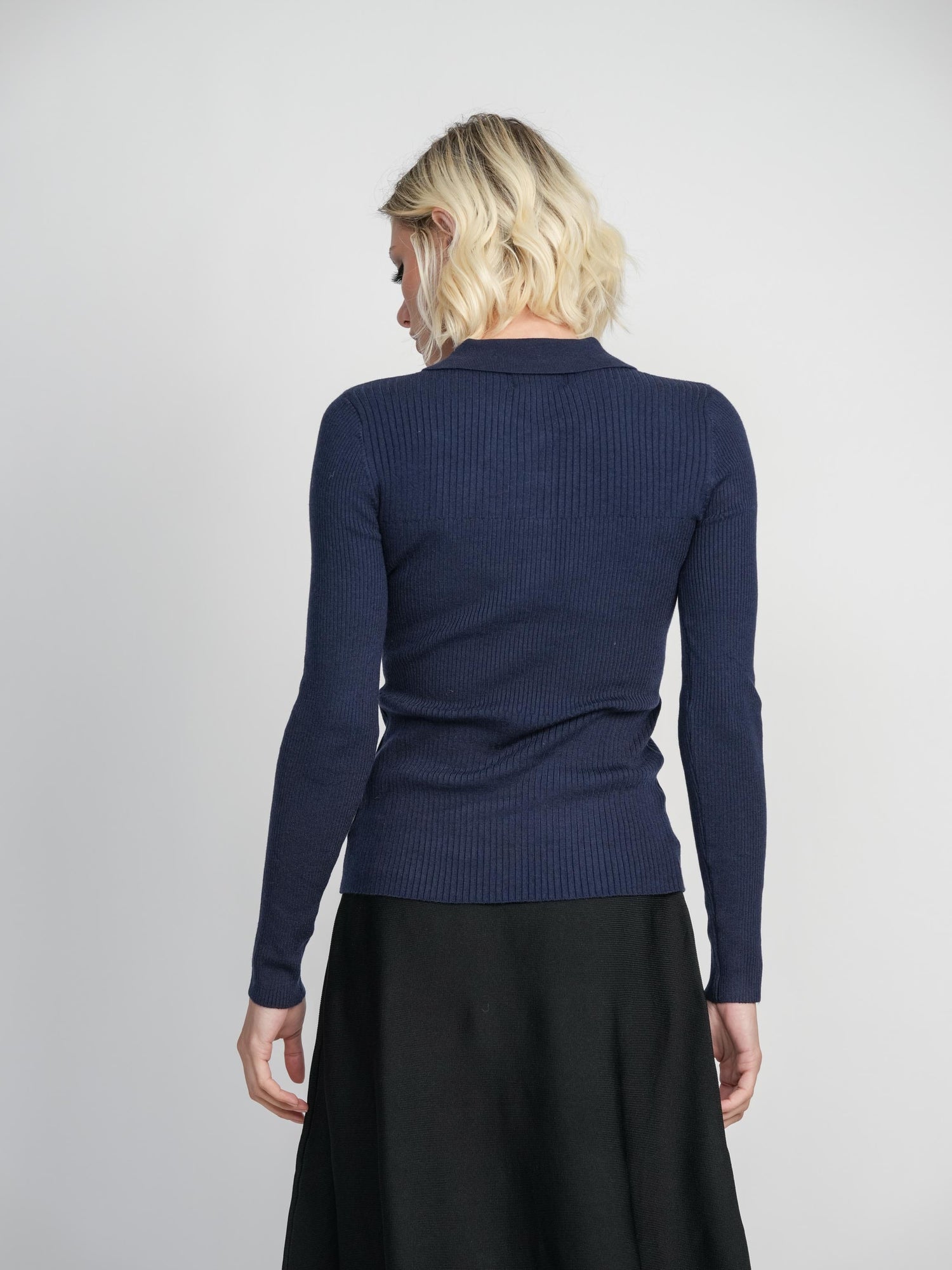 HENLEY SWEATER-NAVY