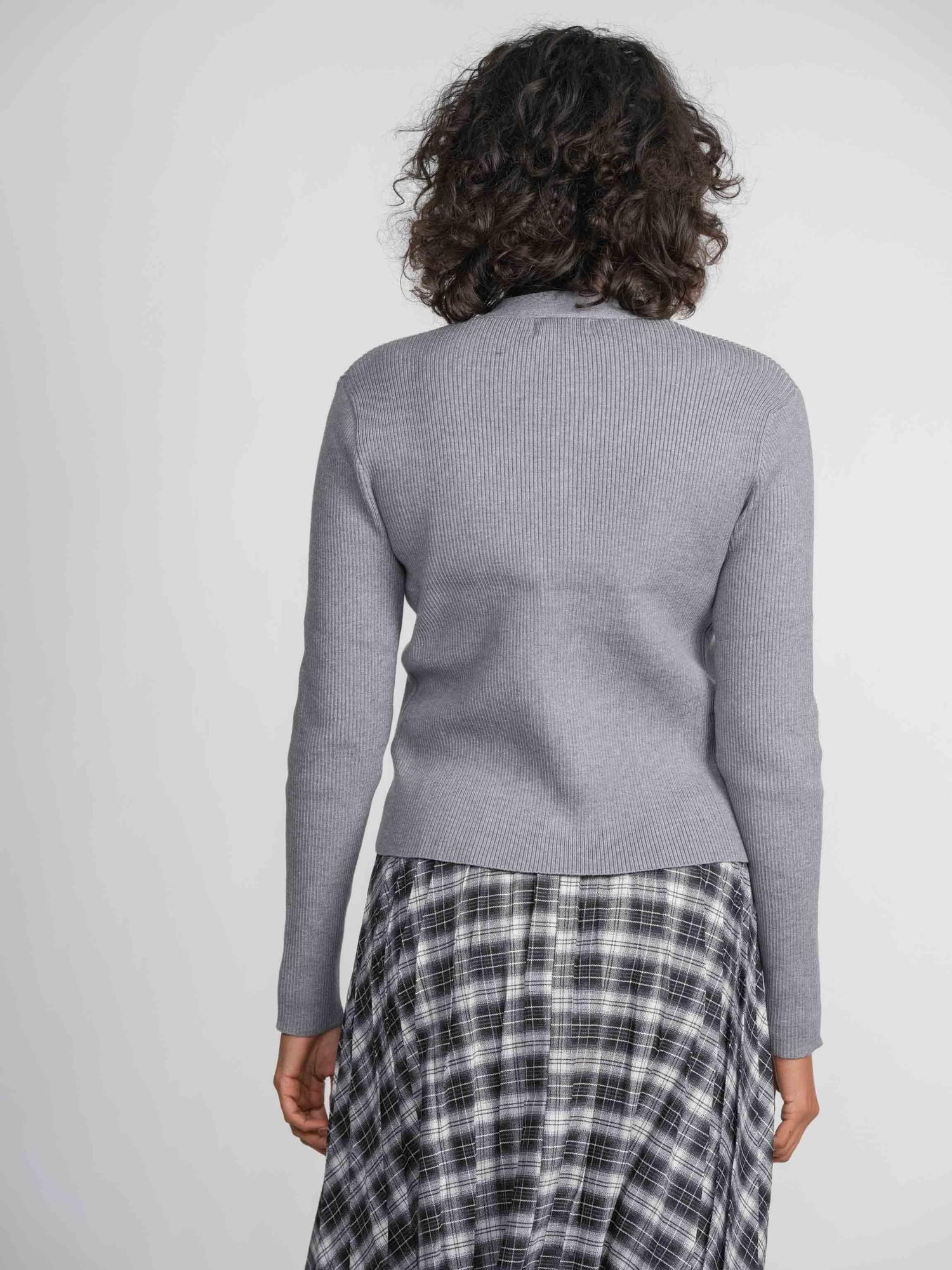 CARDIGAN CANALÉ-GRIS