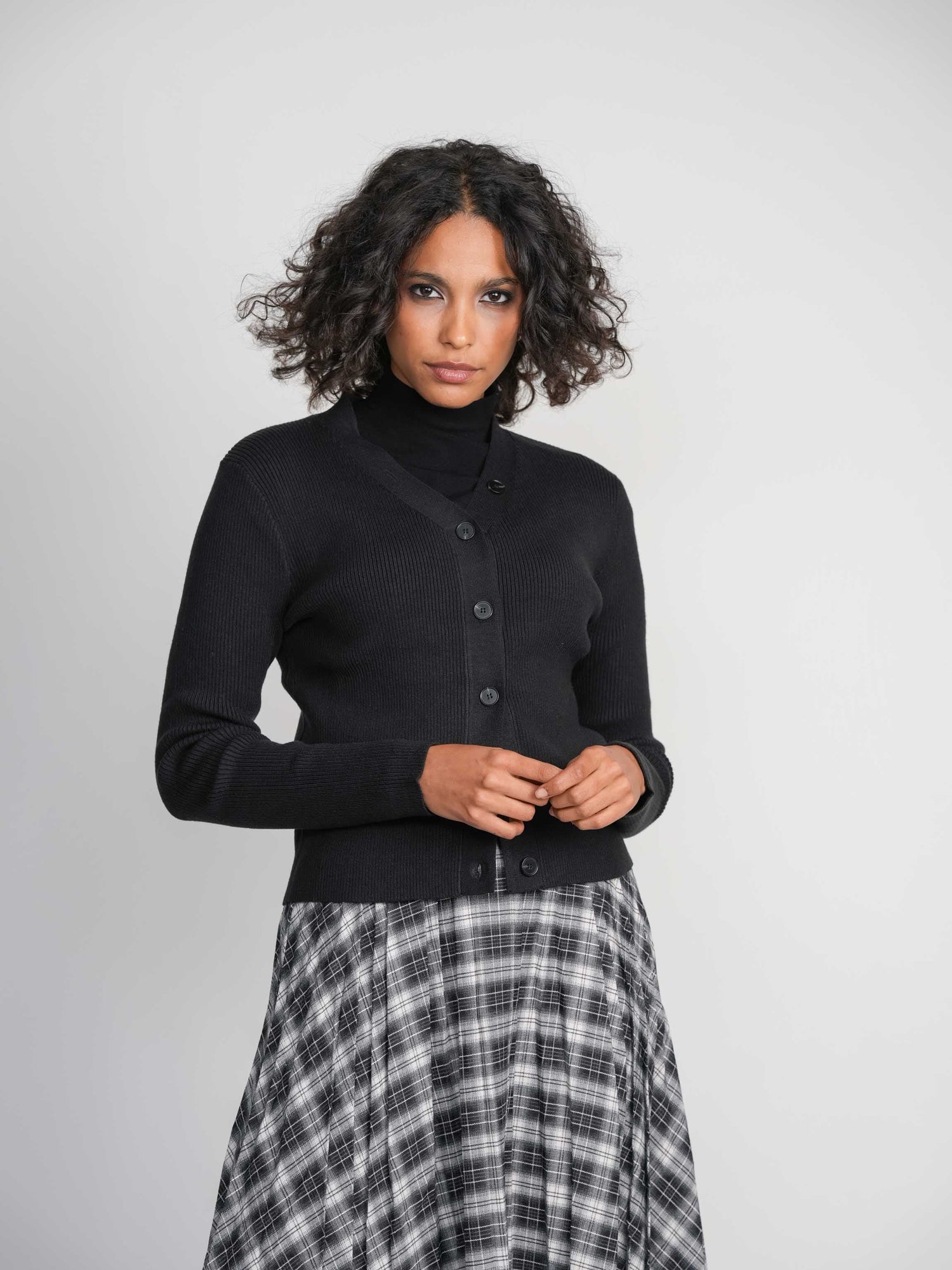 CARDIGAN CANALÉ-NEGRO