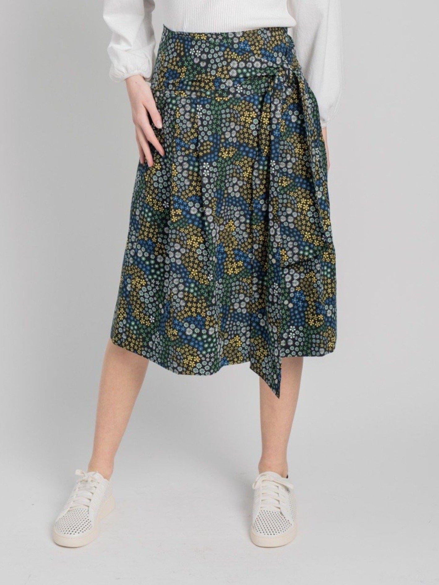 BELTED WRAP SKIRT-Fame on Central