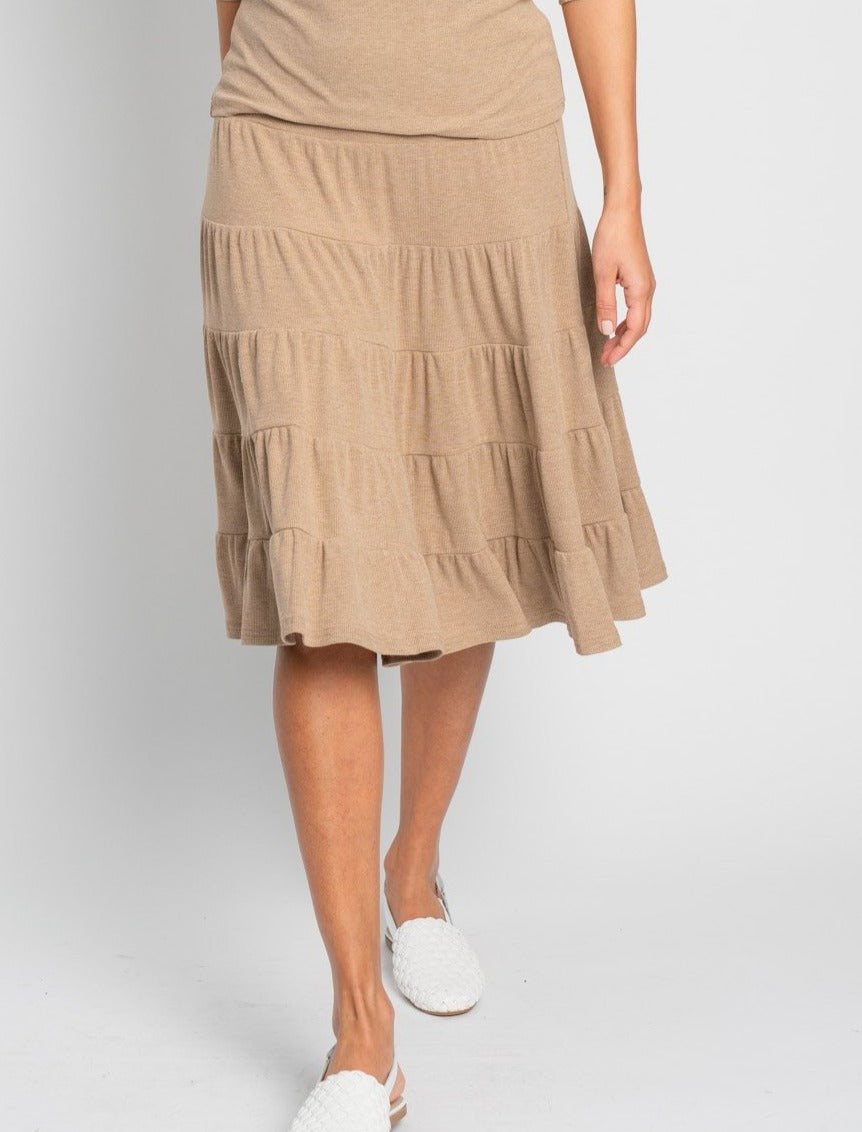 RIBBED PEASANT SKIRT-Fame on Central