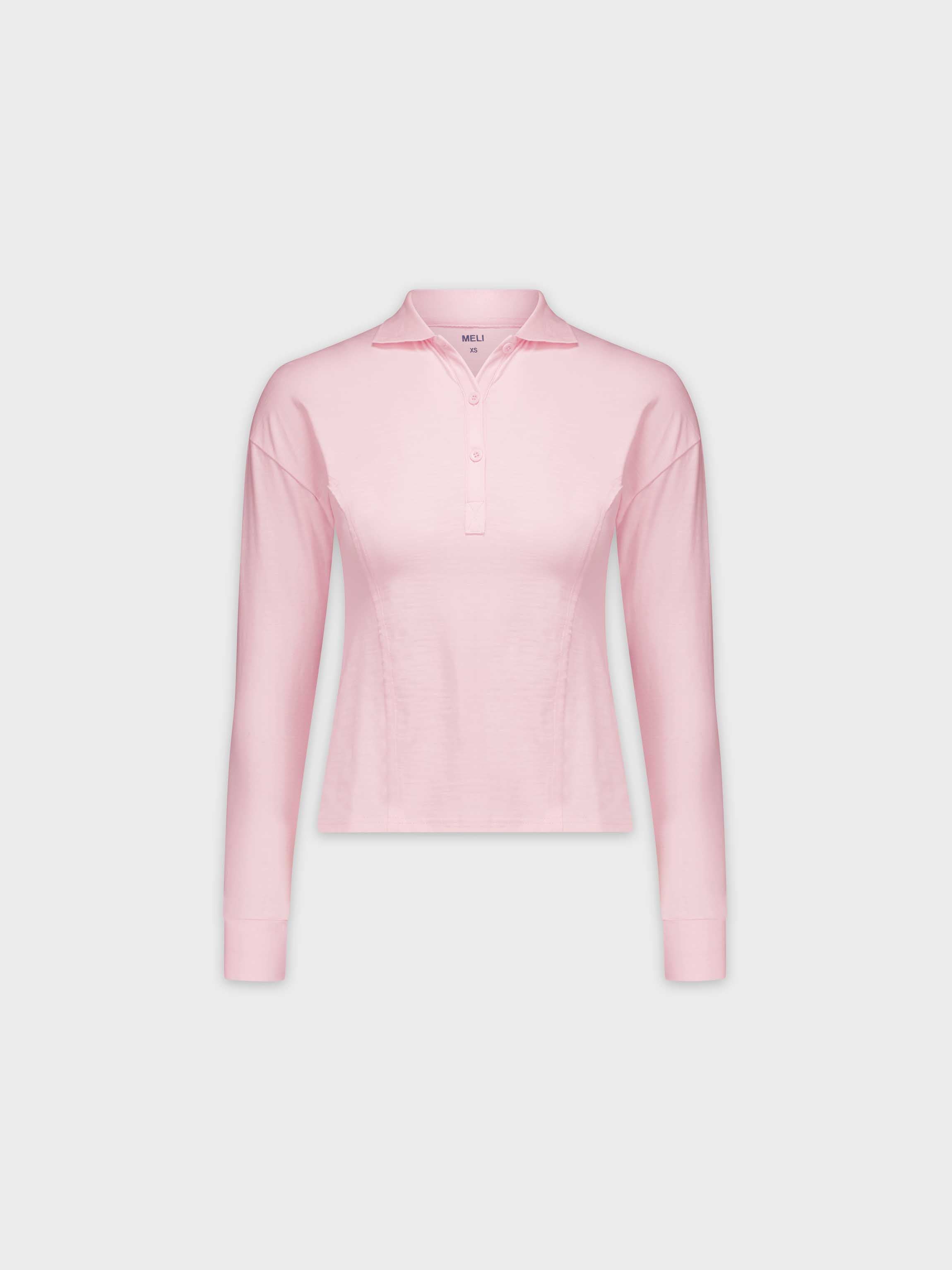 COLLAR TEE-PINK