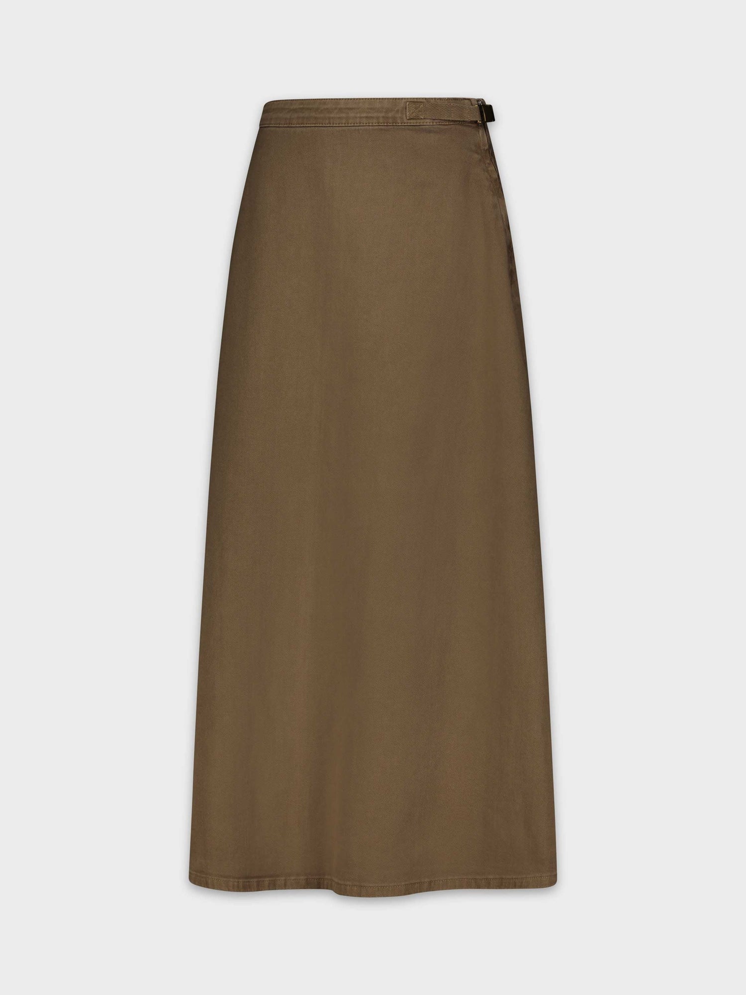 ALINE DENIM SKIRT-TAUPE