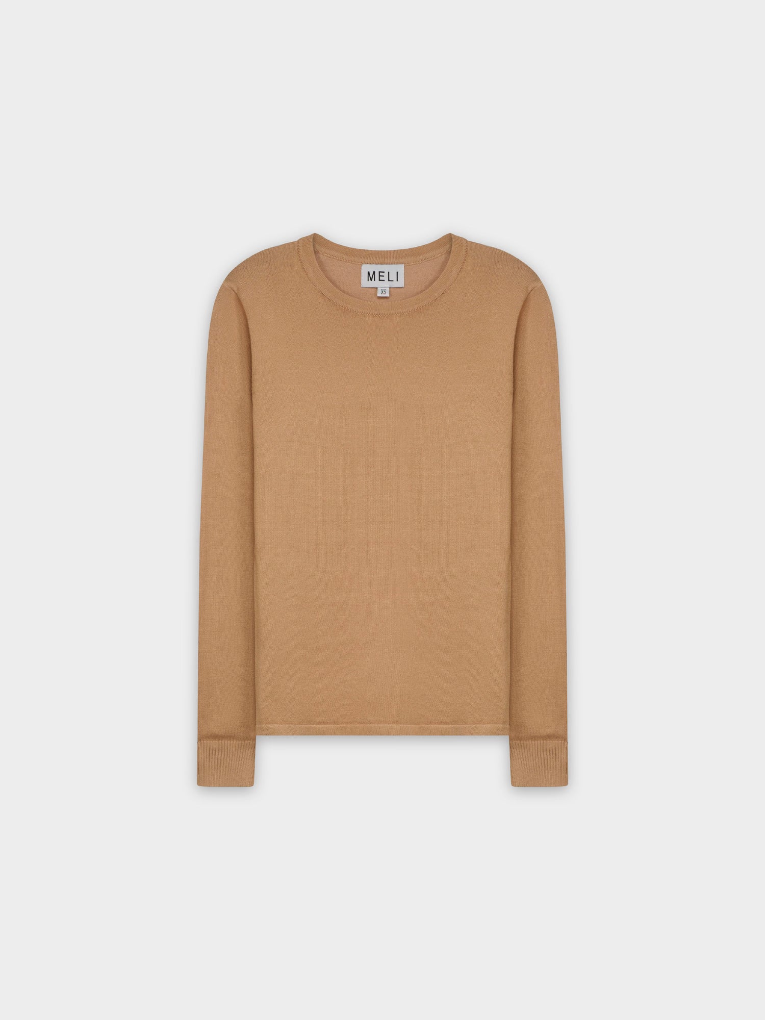 THIN KNIT CREW SWEATER-MAUVE