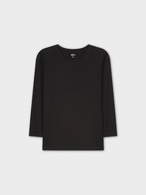 CLASSIC TEE 3Q-BLACK