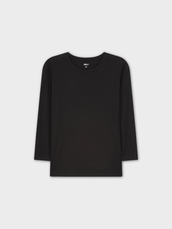 CLASSIC TEE 3Q-BLACK
