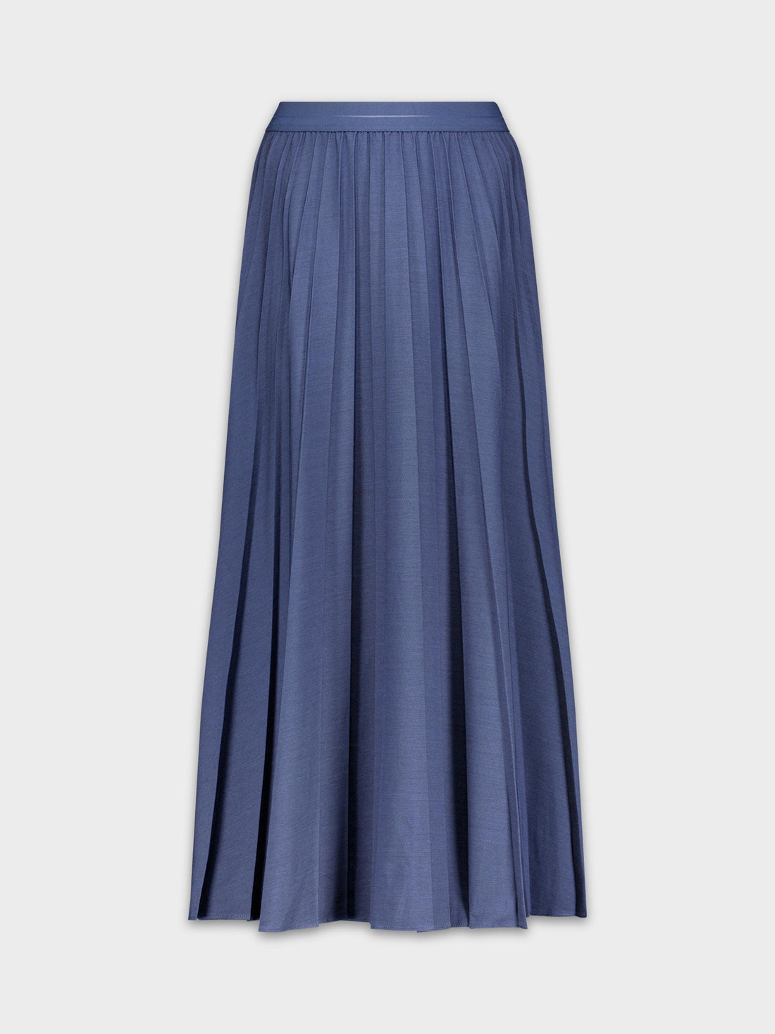 PLEATED SKIRT 37&quot;-DENIM DARK BLUE