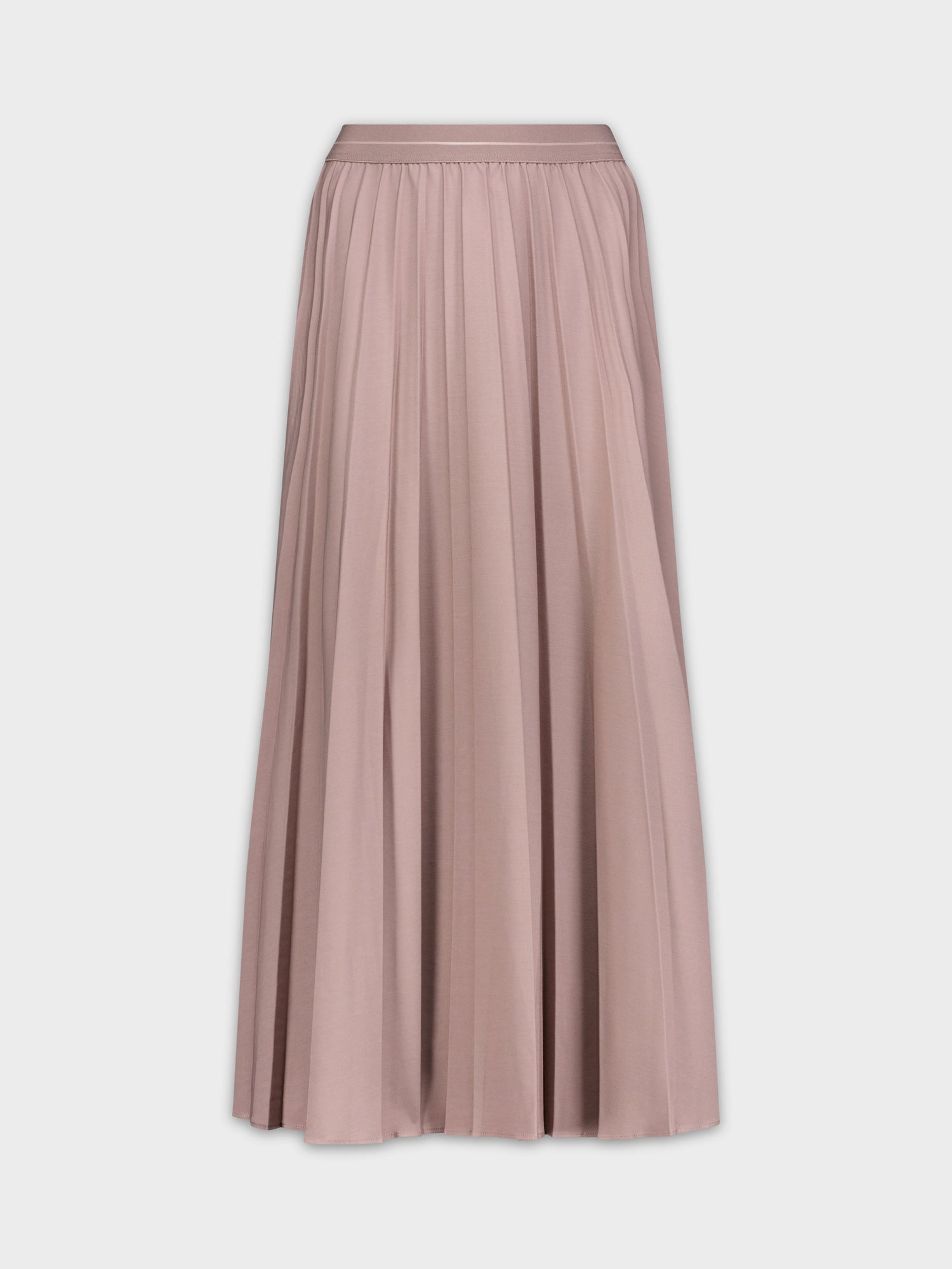 PLEATED SKIRT 37&quot;-LIGHT TAUPE