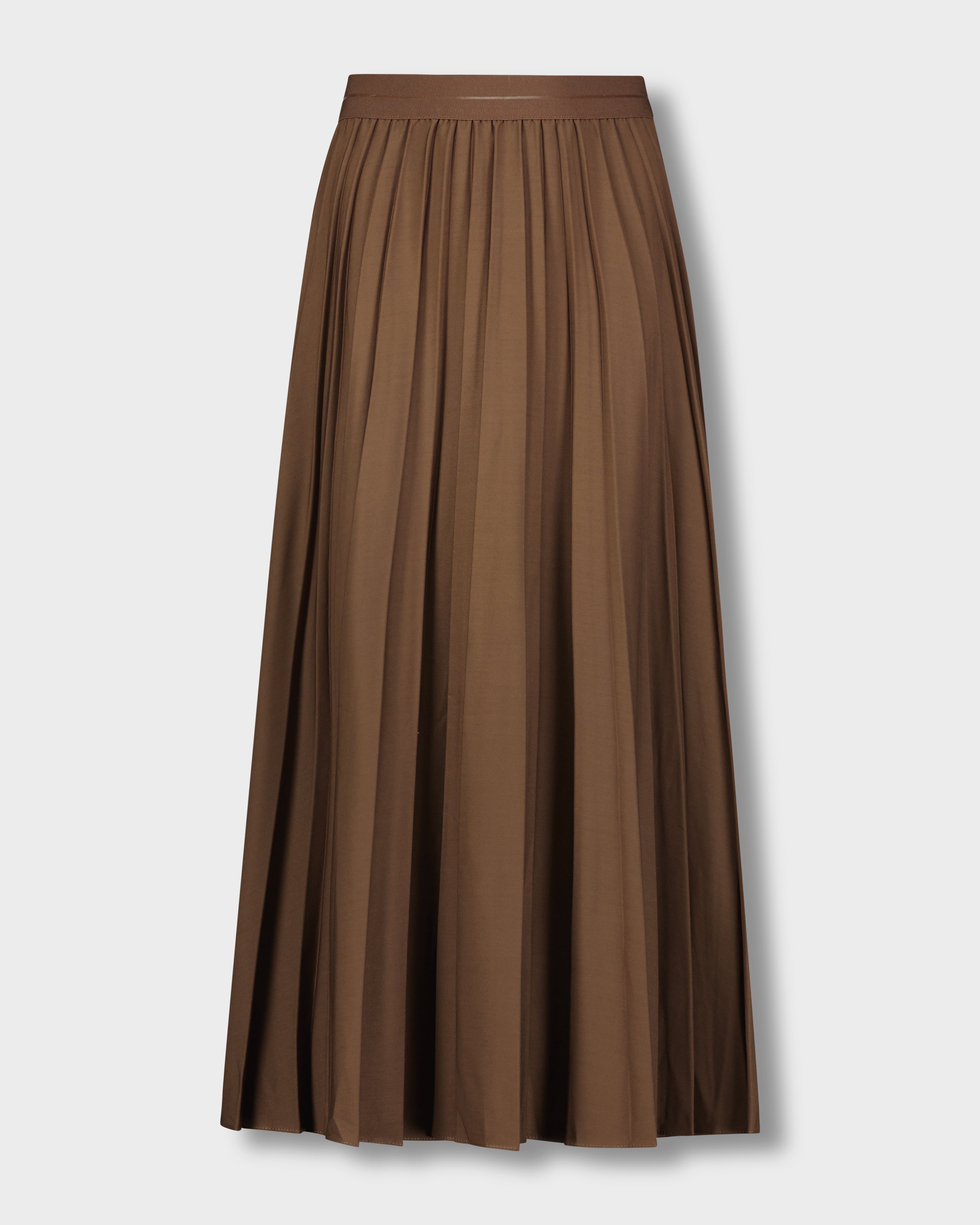 PLEATED SKIRT 35&quot;-MEDIUM BROWN