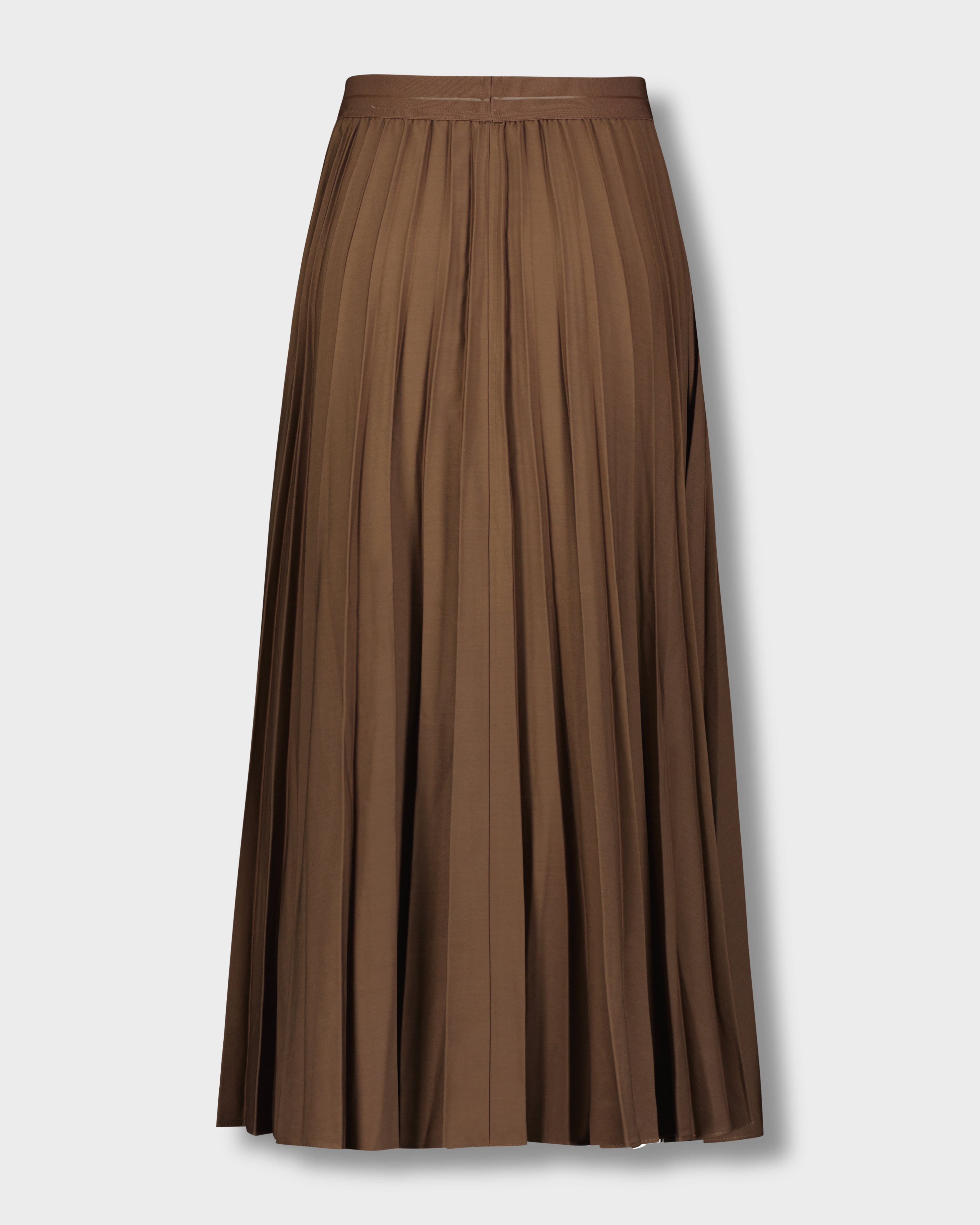 PLEATED SKIRT 35&quot;-MEDIUM BROWN