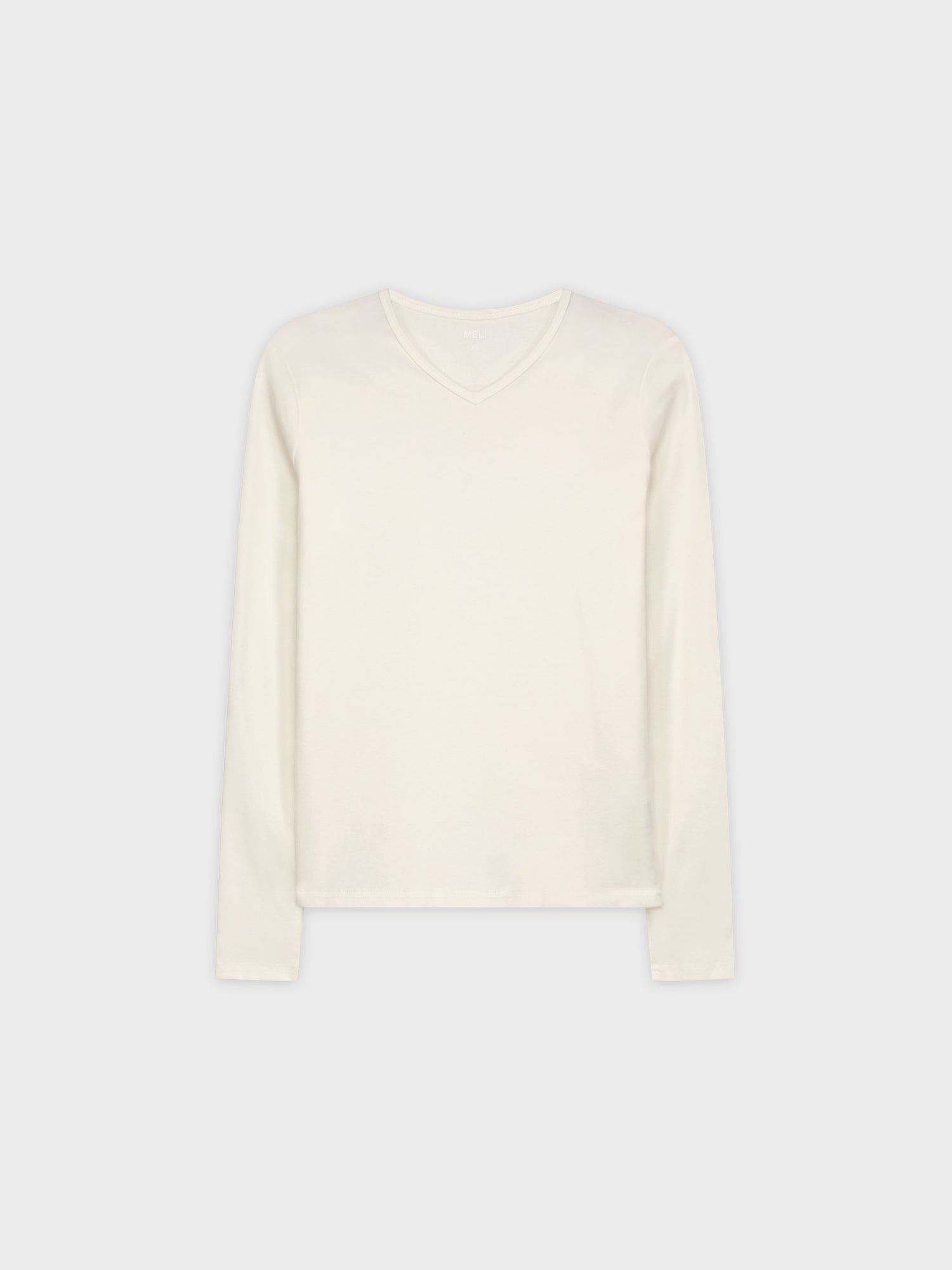 basic high v tee ls-cream 